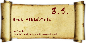 Bruk Viktória névjegykártya